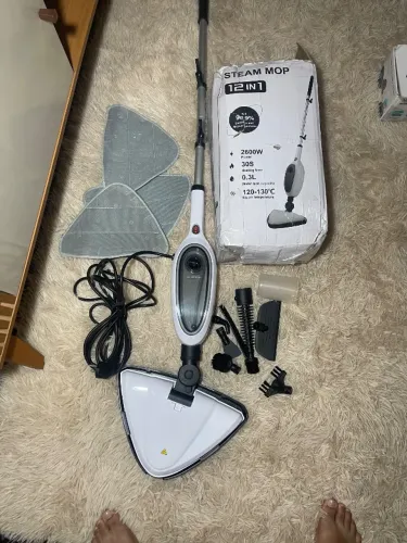 Steam Mop 12 em 1 2600W - Mop a Vapor - Novo