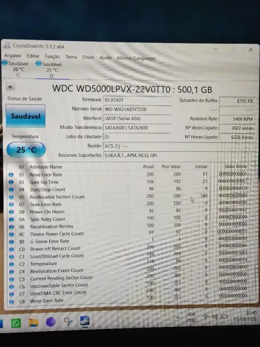 HD para Notebook Western Digital