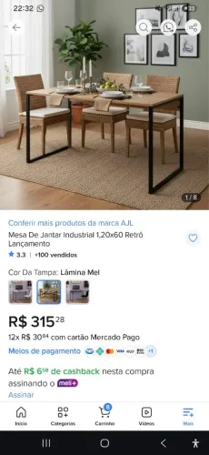 MESA INDUSTRIAL COM BANCO