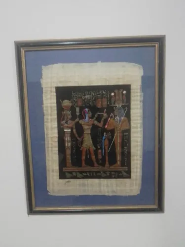 Lindo quadro em papirus vindo do Egito