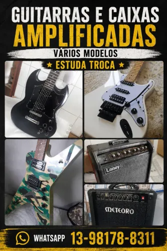 * Vendo Guitarras, Violões, Pedais e Caixas Amplificadas - Estuda Troca  