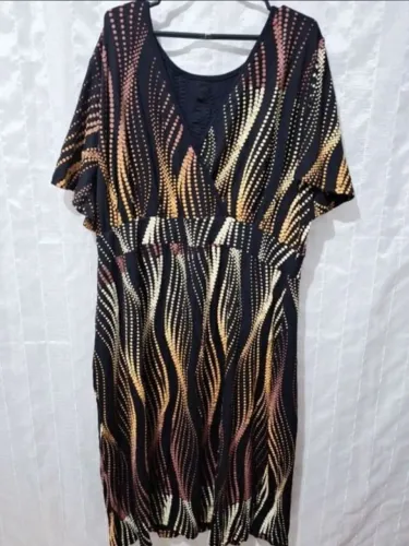 Vestido preto estampado