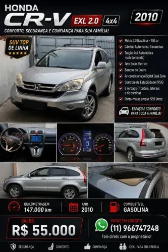 Honda CR-V EXL 2.0 16V 4wd/2.0 Flexone Aut. 2010