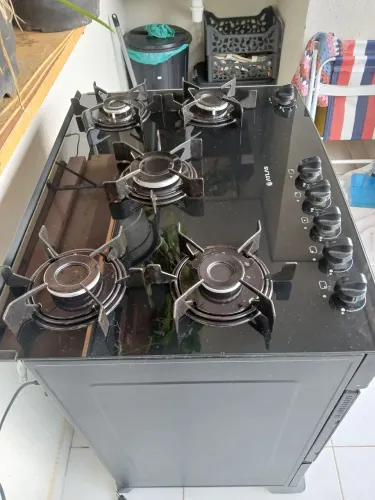 Fogão Atlas 5 bocas modelo Mônaco Top Glasss