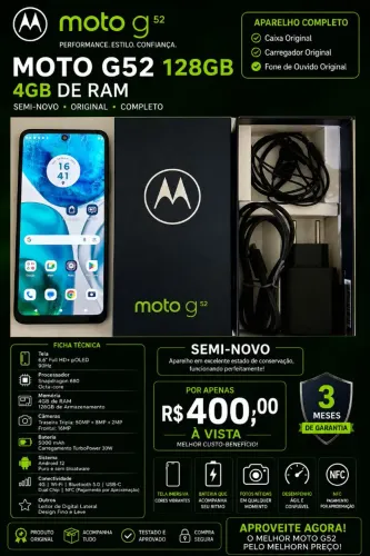 Vendo moto g52 completo