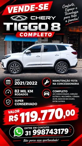 Chery Tiggo 8 TXS 1.6 Turbo Tgdi AUT 2022