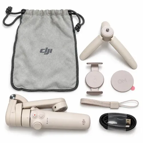 DJI OM 5 - Estabilizador de celular com tripé e acessórios