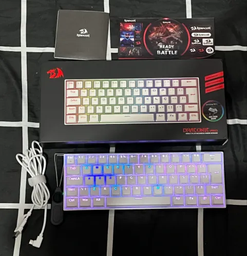 Teclado Mecânico Redragon Draconic K530 PRO Lunar White