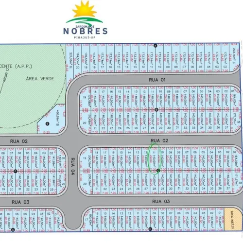 Lote Plano 140m² Abaixo do Mercado - Jardim dos Nobres Pirajuí