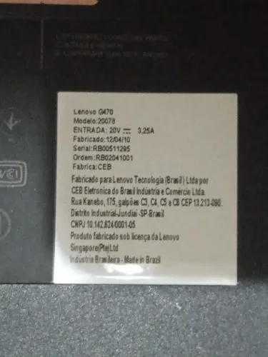 carcaca notebook  lenovo 