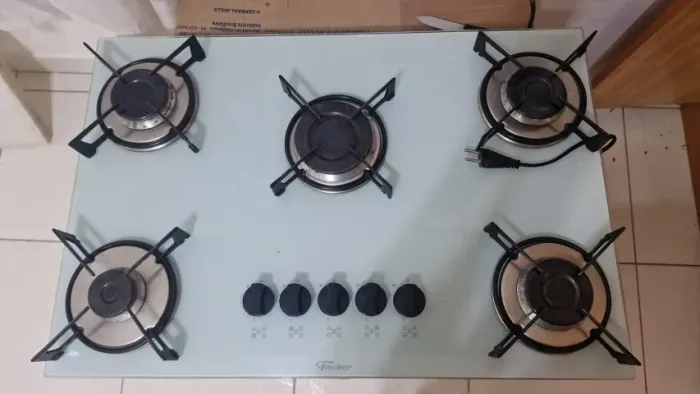 cooktop fischer cinza leitoso - lindo