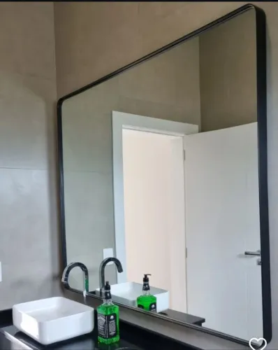 Espelho Luxo Moldura aço carbono 1.00x80