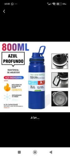 Garrafa térmica aço inoxidável 
