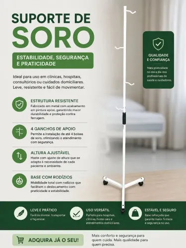 Suporte de soro usado