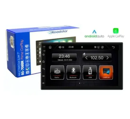 Central Multimídia Carro Universal 7'' MP5 S/TV - Roadstar - Rs708br