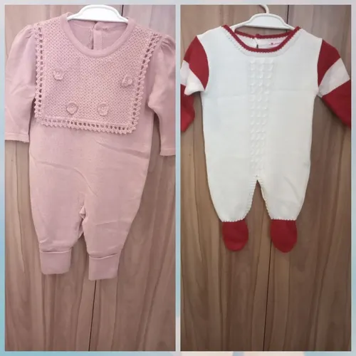 2 macacoes de tricot de bebê 