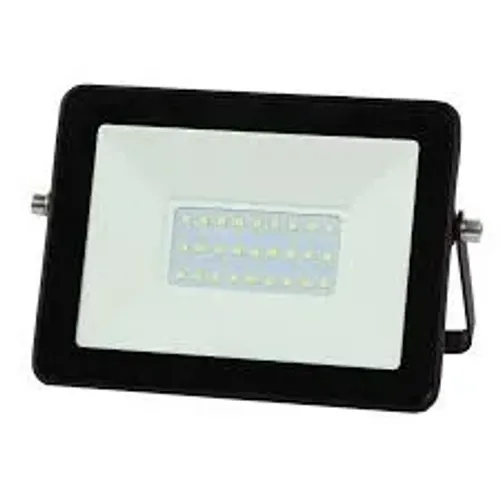 Refletor Led 30w Luz Branco Frio Carcaça Preta Bivolt Ip65