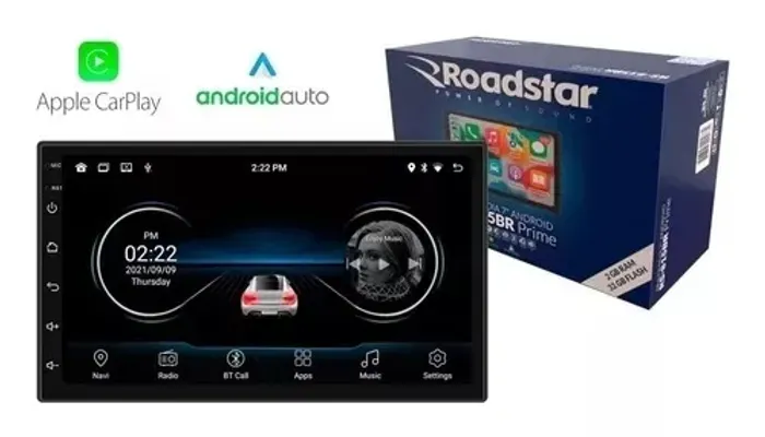 Central Multimídia Carro Universal 7'' Android S/TV - Roadstar - Rs815br