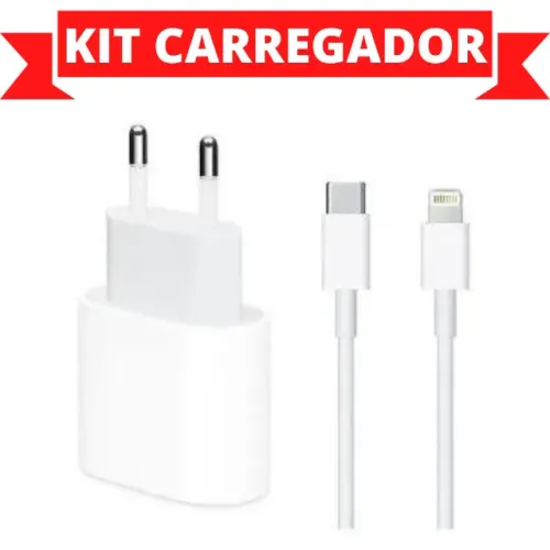 Kit Carregador Usb-C Turbo para iPhone Novo com Entrega FULL!