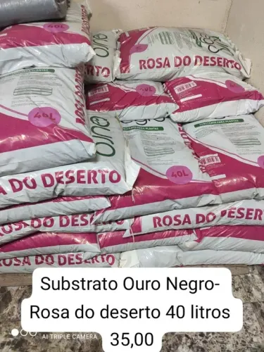 Subtrato ouro negro rosa deserto 40 Reais saco grande 40 litros