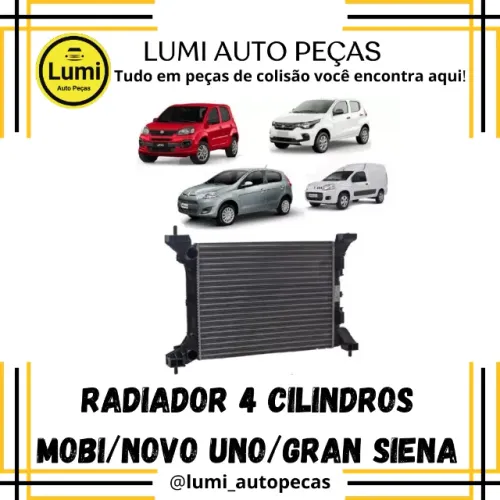 Radiador Mobi/Uno/Grand Siena/... - NOVO