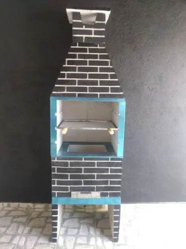 Churrasqueira pré moldada 65cm modelo tijolinho