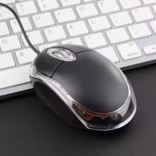 Mouse óptico com cabo USB