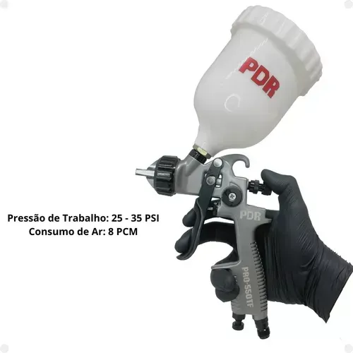 Pistola Pintura Hvlp Pro-550tfb Teflon Bico 1.4mm 600ml-PDR