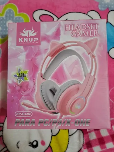 Headset Gamer Knup KP-GA04 - Rosa