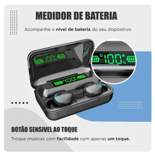 Lacrado Fone de Ouvido Bluetooth TWS c/ Display Inova  FON-11109