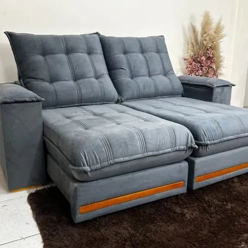 Sofá Retrátil Reclinável Venice 2,10m Molas Ensacadas l75