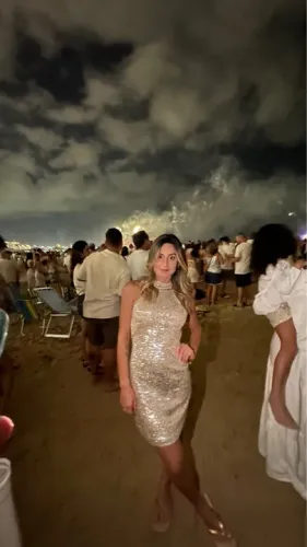 vestido paetê