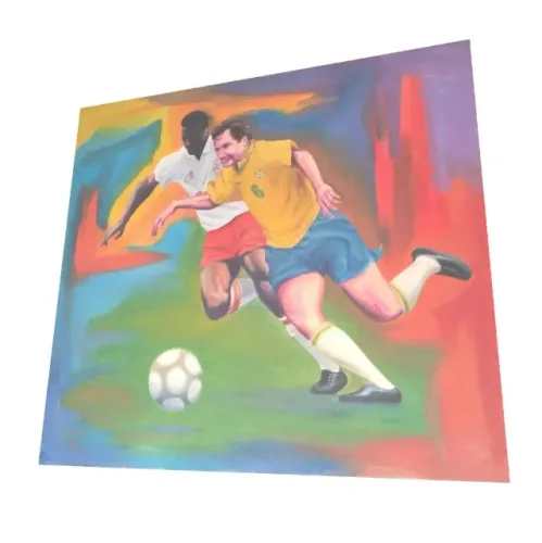 Pintura artística Futebol Brasileiro.
