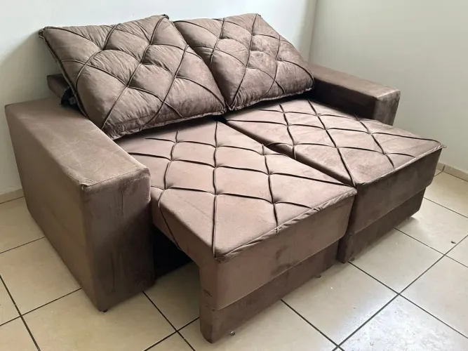 Sofá em 10 X $200.00 cartão de crédito novo reclinável 