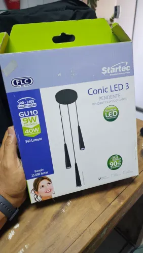 Lustre Pendente Conic LED 3 - 9W - Startec