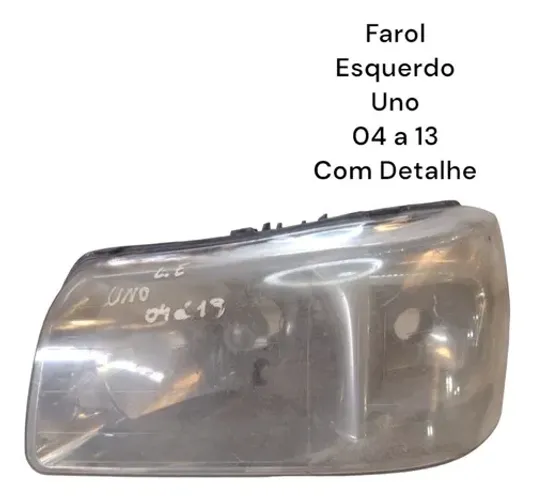 Farol Esquerdo Uno Fiorino 2004 A 2013 Com Det
