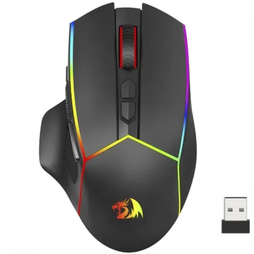 Mouse Sem Fio Gamer Redragon Axe Pro, RGB, 8000Dpi, 1000Hz, 8 Botões, Preto - M814RGB-PRO