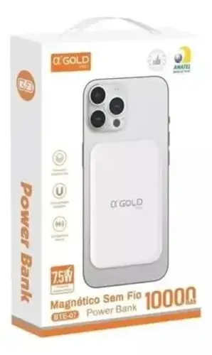 PowerBank Magsafe 10000mah compativel para compativel 10 bte-07 - Gold