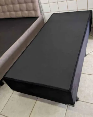 Base Cama Box solteiro simples corino / Receba em 24h / 3 cores 