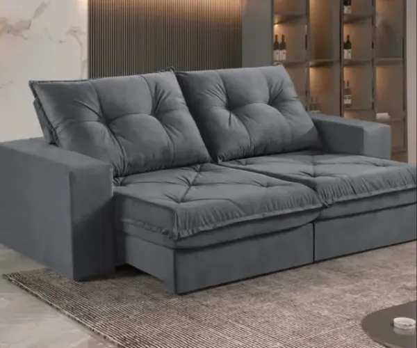 Sofá 2,10m Retrátil e Reclinável Molas Ensacadas D28 Entregamos em 24 HS Novo