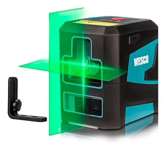NIVEL A LASER WESCO VERDE 15MTS 2 LINHAS C/BOLSA E SUPORTE