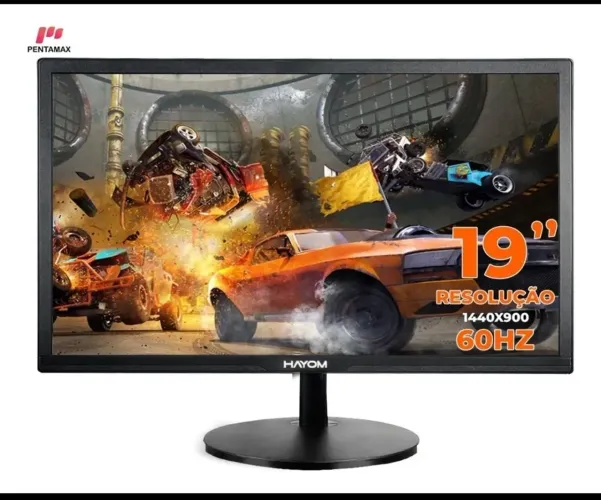 Monitor 19' Hdmi e Vga Widescreen Hd Hayom Cor Preto 110V/220V