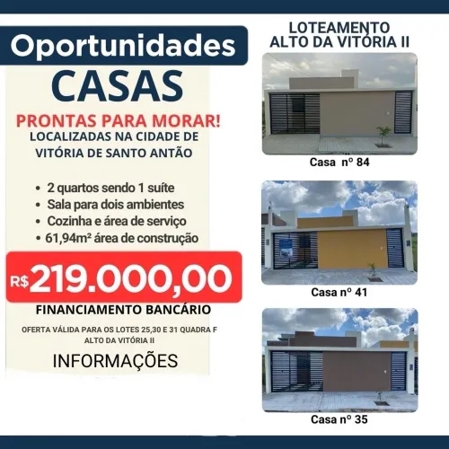 Casas 2q em Vitória, novas pronto para morar