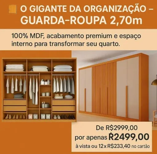 Guarda roupa de CASAL DIRETAMENTE DA FÁBRICA
