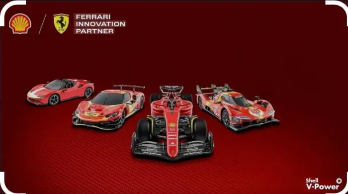 miniatura shell Ferrari 2025