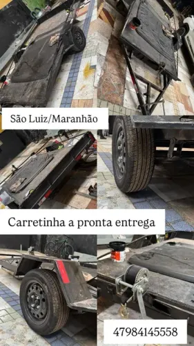 Carretinha para transporte dentro das normas de trânsito a pronta entrega