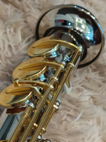 Sax Soprano LADE Designed by USA Original Novo Lacrado Silver Golden OLX Pay Black Friday 