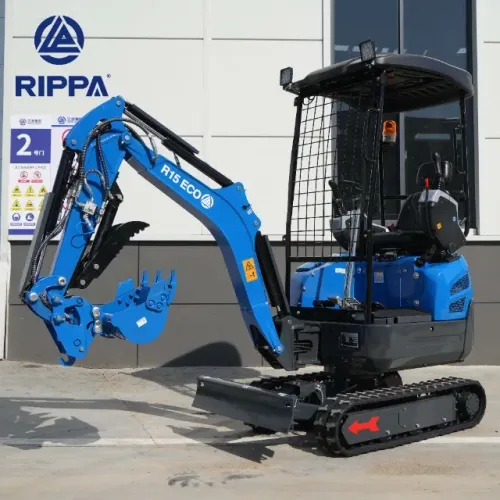 Miniescavadeira RIPPA R15 ECO 1.5T | Motor Kubota | 26L/min | ZTS