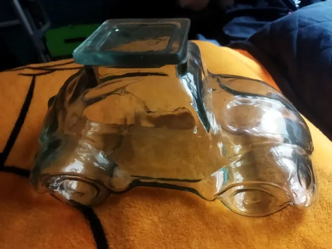 Lindo baleiro de vidro Fusca - grande