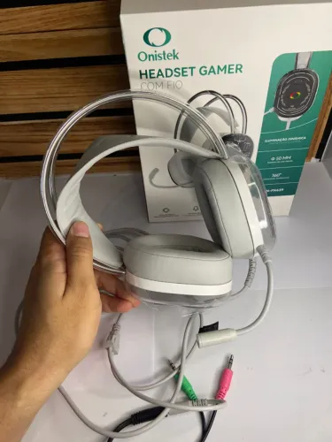 fone de ouvido Headset Gamer com Fio com Led RGB Onistek ON-FN639 an2